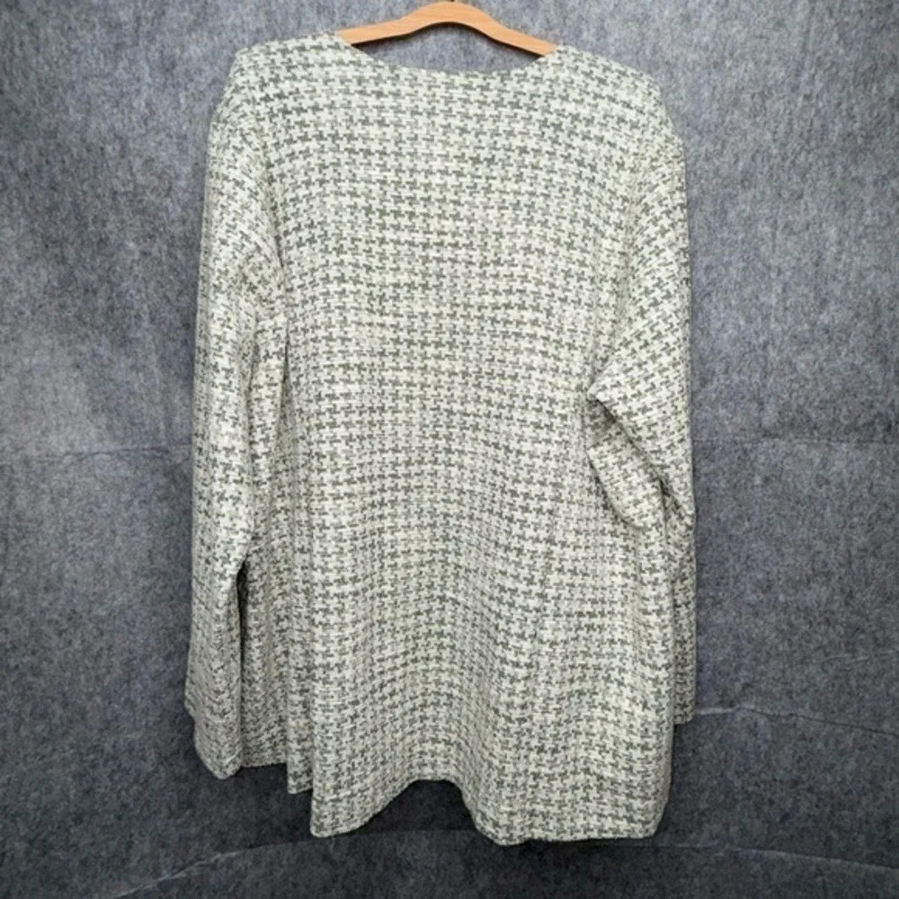 NWT Mo-Ka by Santa‎ Fe Apparel Lurex Tweed Cotton Blend Jacket- Sz 3X